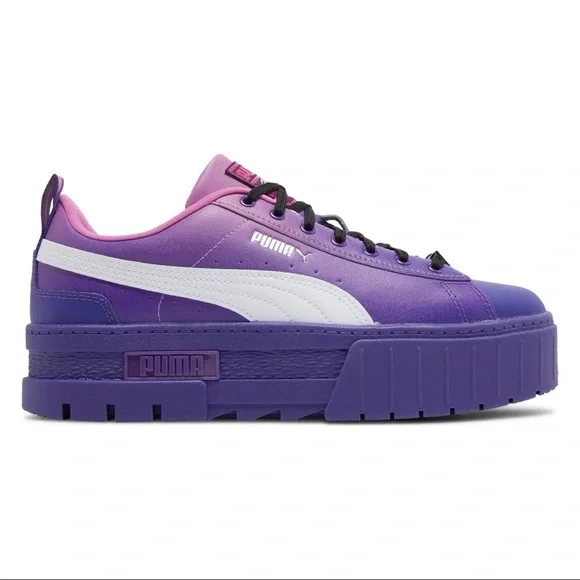Puma X Bratz Mayze Leather Platform Sneakers in Prism Violet-Spring Crocus NIB - Picture 12 of 13